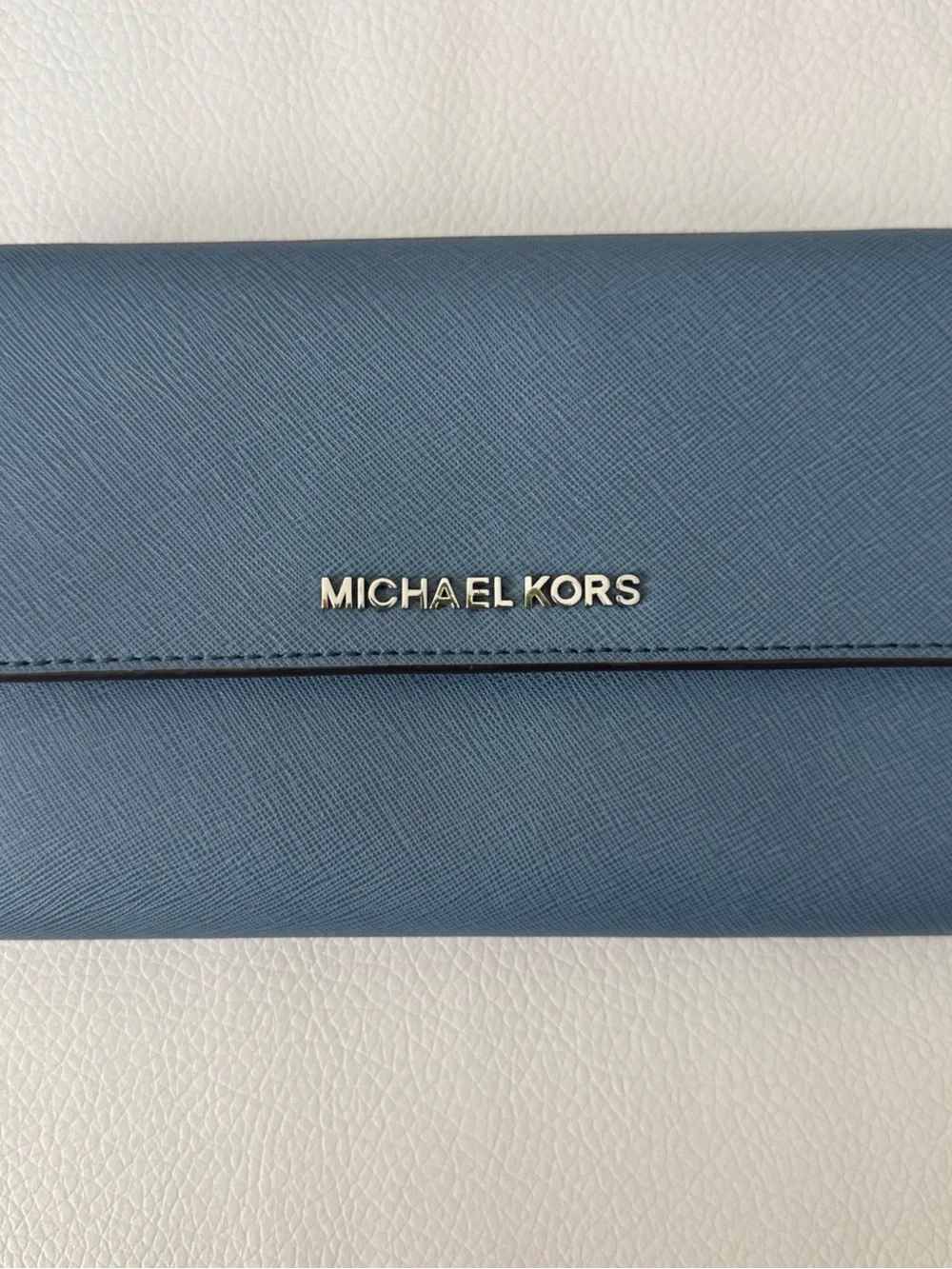 Michael Kors Blue Leather Crossbody Bag